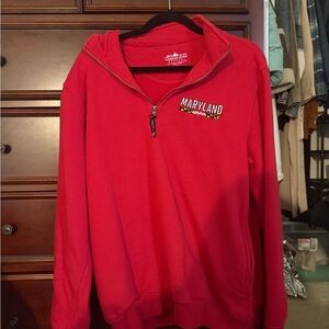 Charles River Apparel Red Zip Up Sweater Vibrant Fleece